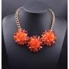 Мода, супер красивое акриловое цветочное короткое ожерелье на ключицу, громкая преувеличенная корейская версия женских аксессуаров