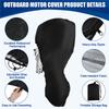Outboard Motor Cover 420D Waterproof Boat Motor Cover 0-350HP UV-Proof Black boat marine engine cover for Boat motors