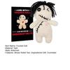 Positive Voodoo Doll Emotional Support Voodoo Doll with Pins Crocheted Voodoo Doll Inspirational Gift for Friends Colleagues Stress Relief