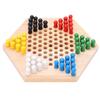 Chinese Style Chinese Checkers Hexagonal Wooden Hexagonal Checkers Checker Board Children