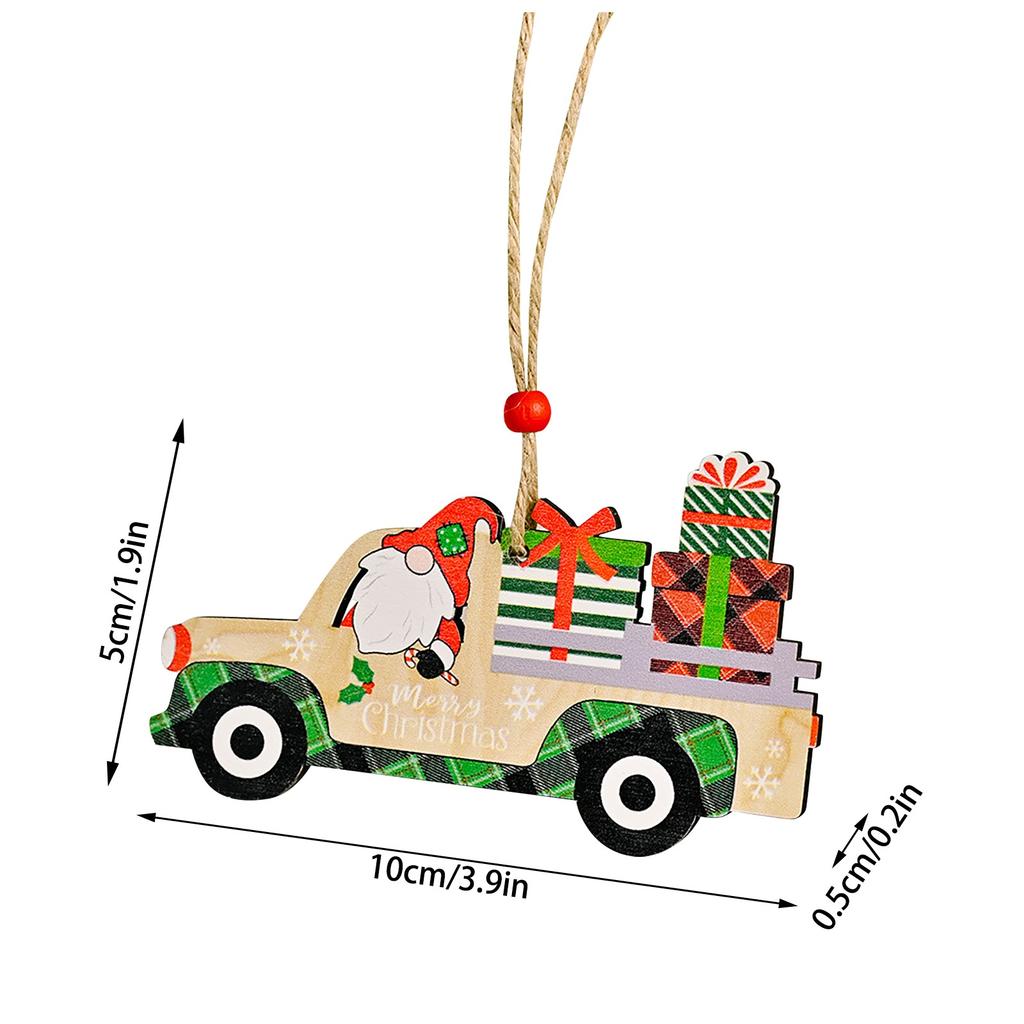 Рождественская деревянная машина, подвесная машина, Рождественская елка, подвесное рождественское украшение