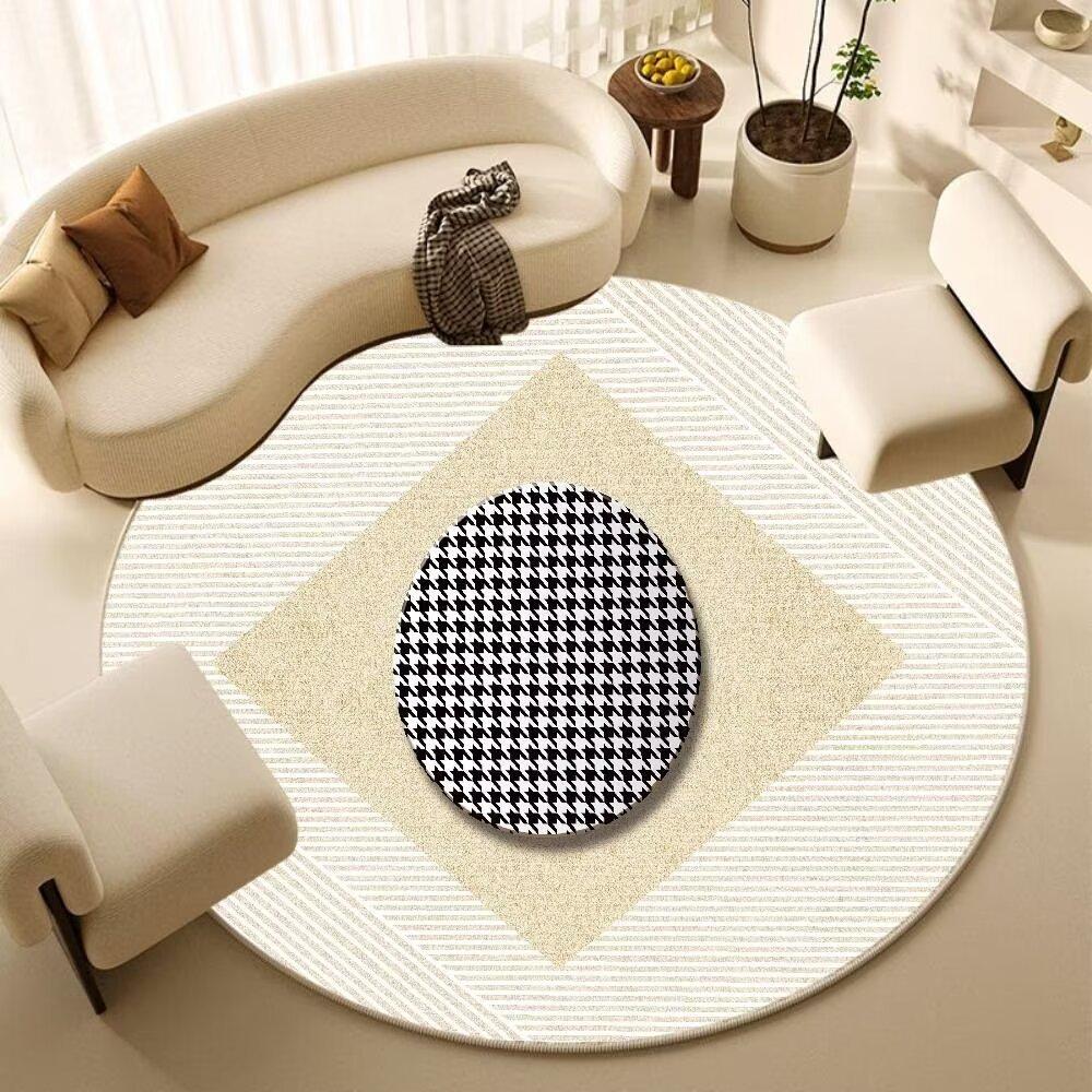 Круглый ковер для спальни, коврик для пола под компьютерное кресло, коврик для пола в гостиную под диван, коврик для ног под кресло-качалку для домашнего кабинета