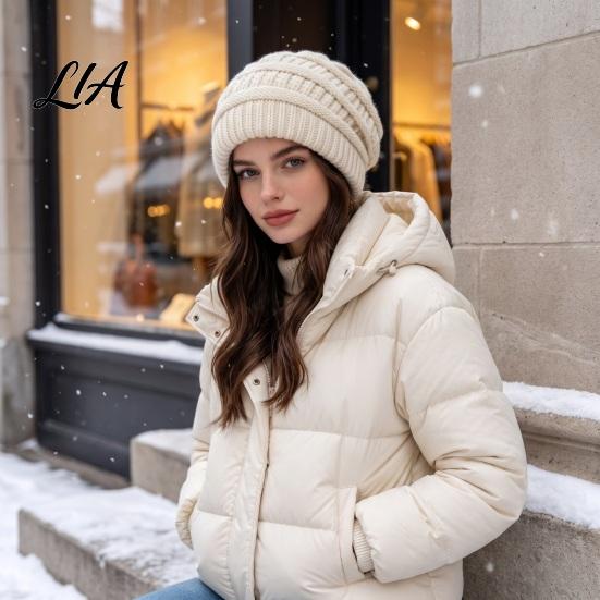 Winter Knit Beanies Slouchy Knitted Hat, Unisex Warm Beanies, Stretchy Soft Headwear for Men And Women Cozy Hat Cold Weather Cycling Skiing