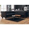VidaXL Chesterfield 5-seater Corner Sofa Faux Leather Black 243614