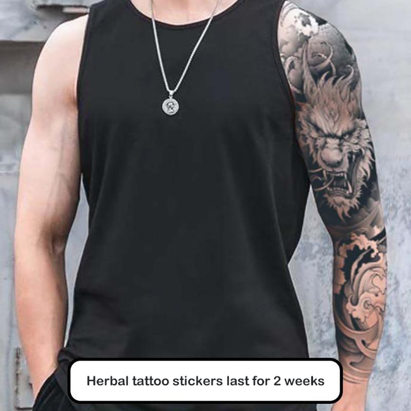 Водонепроницаемая временная татуировка-наклейка Cloud Dragon на всю руку большого размера, поддельная татуировка на рукав для мужчин и женщин