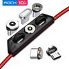 ROCK Universal Magnetic Cable Plugs Case Micro USB Type C Portable Storage Box USB C Adapter Magnet Connector Head Storage Accessories