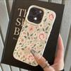 Чехол для телефона в винтажном деревенском стиле с цветами для iPhone 17 Pro Max 16 Plus 15 Pro 14 13 12 11 XR 17Air Мягкий чехол с текстурой личи