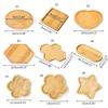 Multi Bamboo Tray Wood Saucer Flower Pot Tray Cup Pad Coaster Plate Kitchen Decorative Plate Creative Coaster Coffee Cup Mat