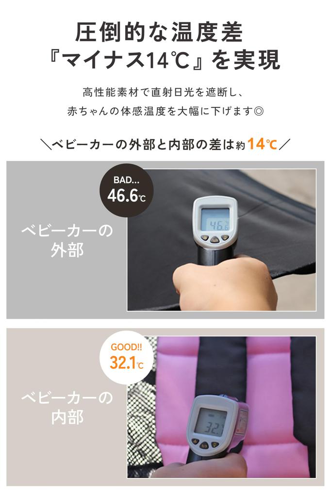 [plunmoln] Stroller Sunshade Cover, Retrofit, Large, AB Type, Universal Fit, Heat Protection, Easy Installation