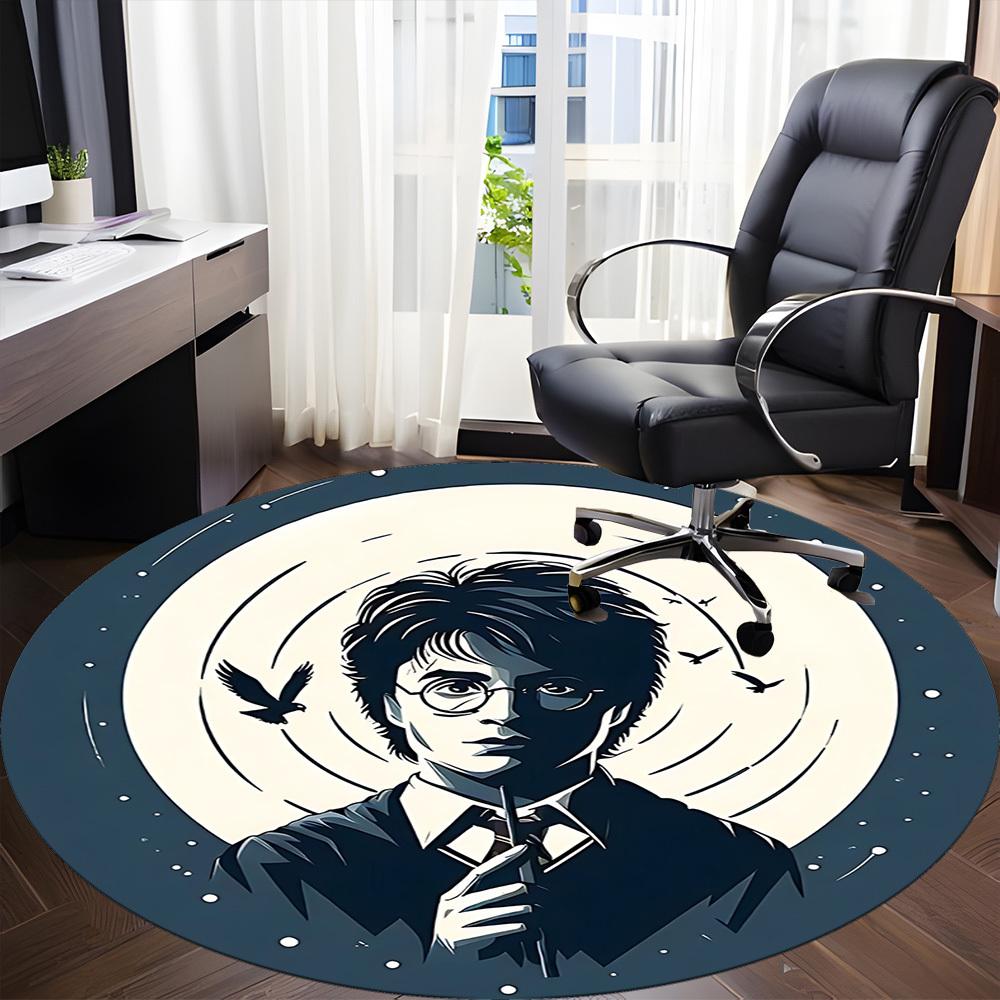 1pc , Office Round Area Rug, Under Office Chairs Bedroom Living Room Home Decor, Available in Various Sizes