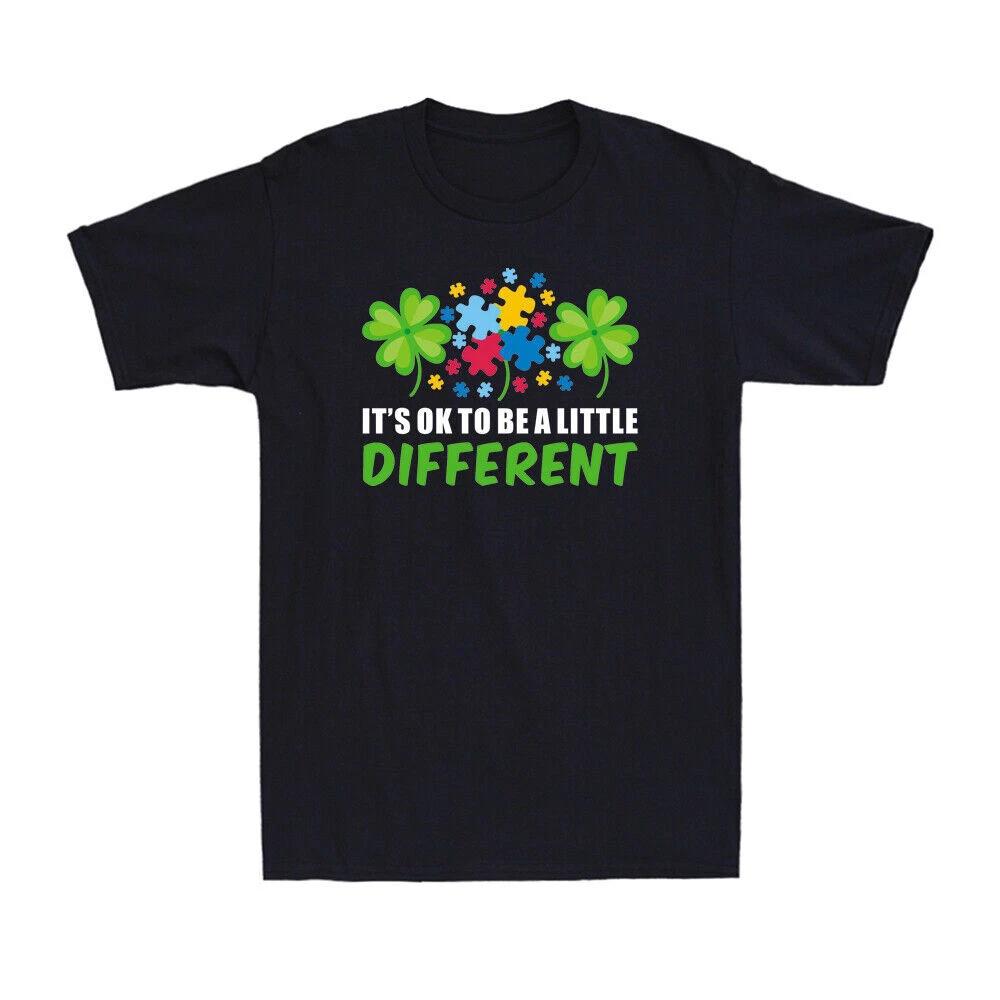 Irish It’s Ok to Be a Little Different Autism St Patrick Day Gift Men's T-Shirt