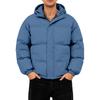 Men's Oversized Casual Down Jacket With Long Sleeves And Hood