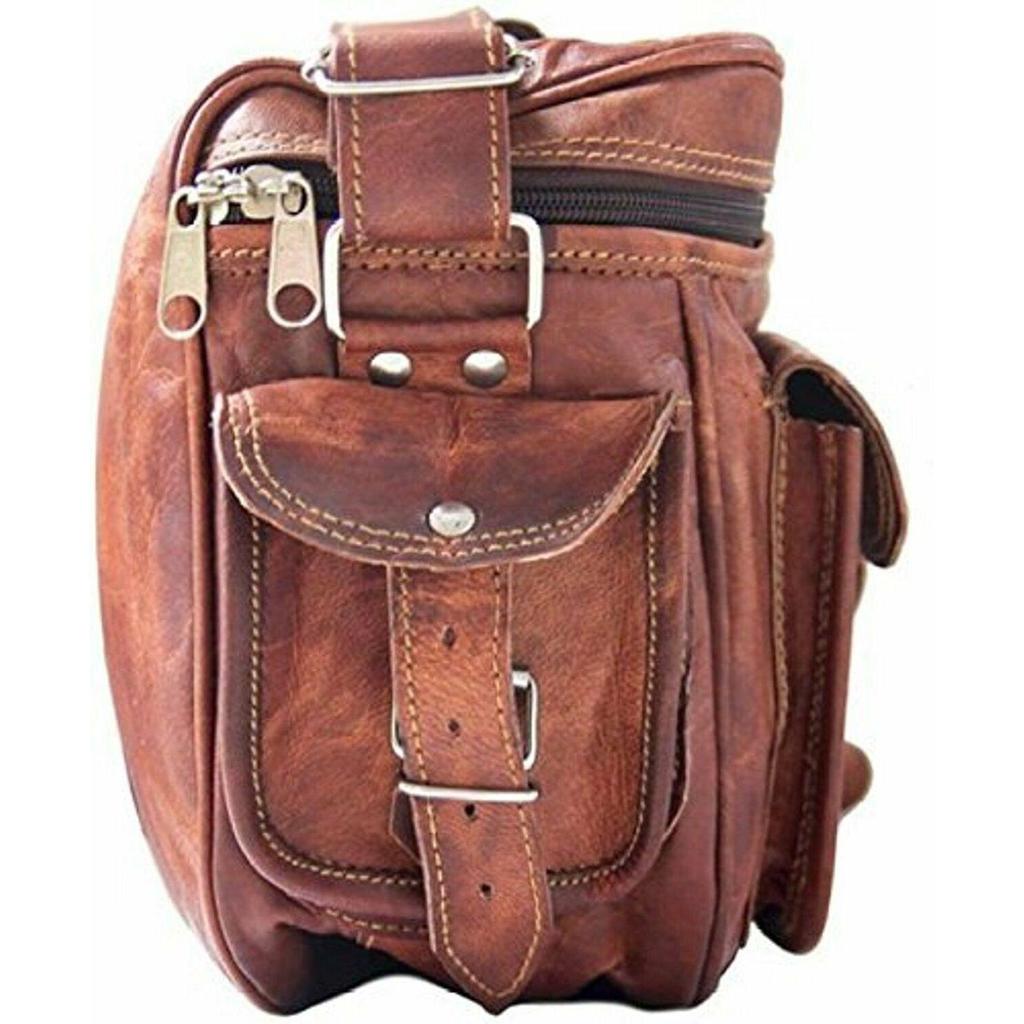 Винтажная сумка-портфель ручной работы из натуральной козьей кожи для фотоаппарата Сумка.