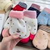 Baby Girls Cute Colors Cartoon Bow Plush Thickened Warm Gloves Children Soft Outdoor Windproof Warm Gloves Kids Gloves
