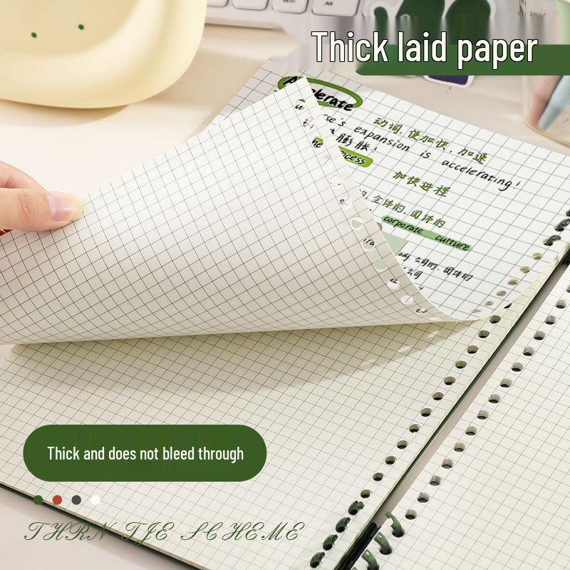 Ретро блокнот B5 с откидным верхом и съемными кольцами - Удобный для рук дизайн