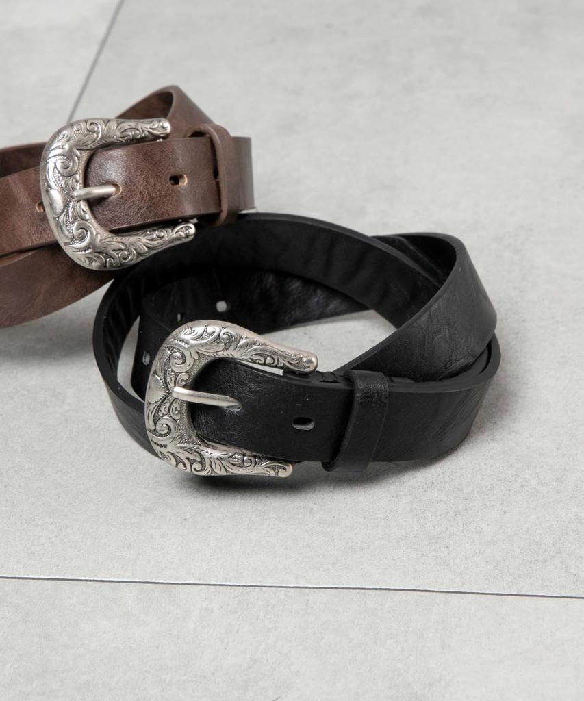 WEGO Western Buckle Vintage Size Black Belt, Casual, Simple, Gift, Classic, Women's, F,