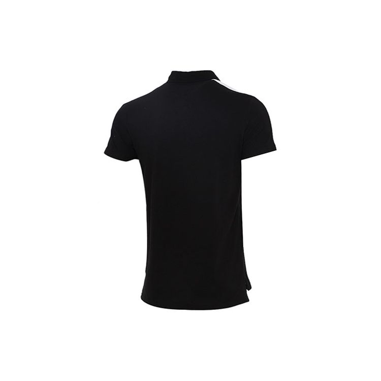 Puma Logo Sports Training Polo Shirt Men Tops Black 532290-01