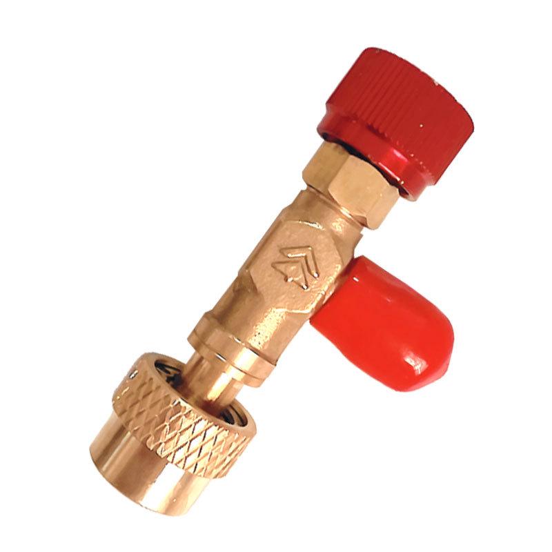 HS-1223 R410 Refrigerant Charging Valve (5/16 SAE Male & Female Threads) - 1 Piece.