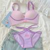 Color Dopamine~ Girls Traceless Bra Small Breasts Gather and Show Large No Steel Rim Pure Desire Sexy Underwear Women's Suit