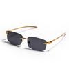Ruiao Rimless Sunglasses UV400 Fashion Square Metal Glasses for Men Women Designer Man's Brand Sun Glasses Shades for Outdoor