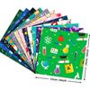 12 Sheets Of Scientific Experiment Material Paper, Handbook Decorative Sticker Diy Background Paper, Patterned Handbook Paper