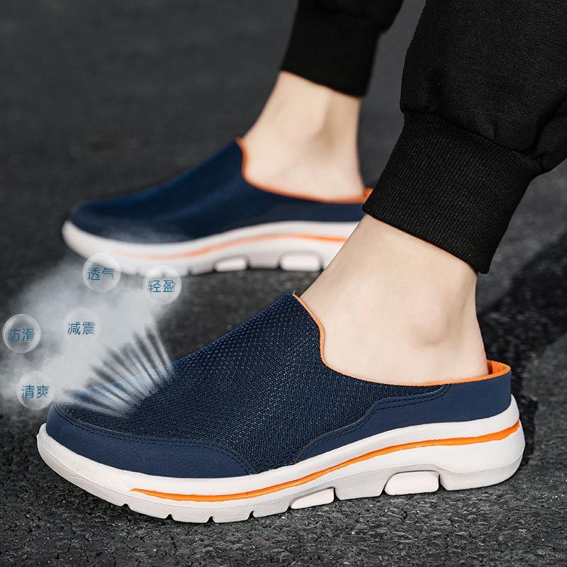 Fashion 2024 Fashion New Large Size Casual Shoes Women's  Single Shoes Women's Flat Bottom  Mesh Breathable Sandals