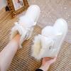 Rabbit Hairball Snow Boots Shoes Women's Winter 2025 Season New Antifreeze and Non-slip Thickened Warm Short Cotton Shoes Women