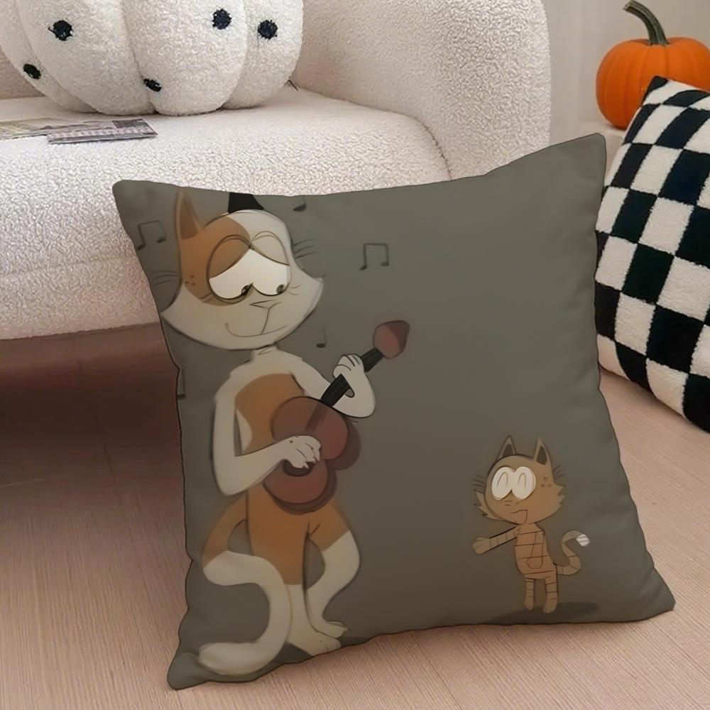 funny cute DDog Man Cushion Cover Throw Pillow Cover Hidden Button Durable Polyester Chair Cushion
