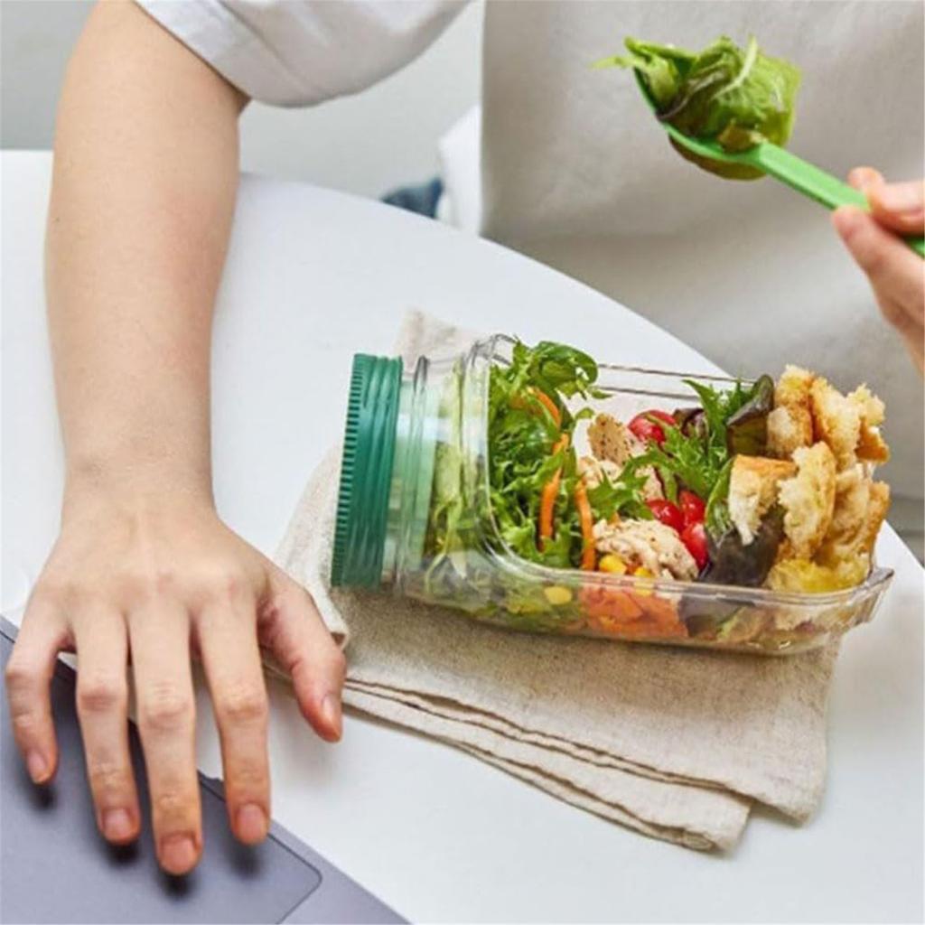 Контейнер для заправки с боковым открыванием и герметичной крышкой, банка для салата, контейнер для салата, для печенья, конфет, сахара, орехов