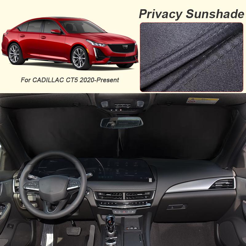 Car Black Window Privacy Sunshade For CADILLAC CT5 2020-Present Auto Anti-UV Heat Insulation Protect Cover Interior Accessory