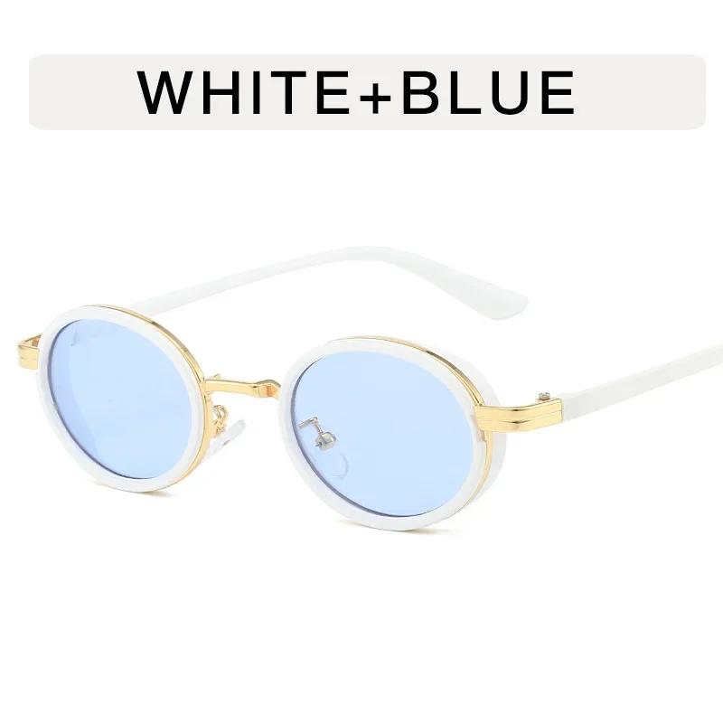 New Retro Fashion Oval Metal Sunglasses Outdoor UV Sun Shades Eye Protection Goggles Women Men Small Frame Sun Glasses
