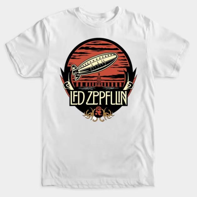 Led Zeppelin Винтажный Арт графика летняя Унисекс Футболка Унисекс Круглый вырез 100% Хлопок Короткий рукав Y2k Оверсайз Для активного отдыха