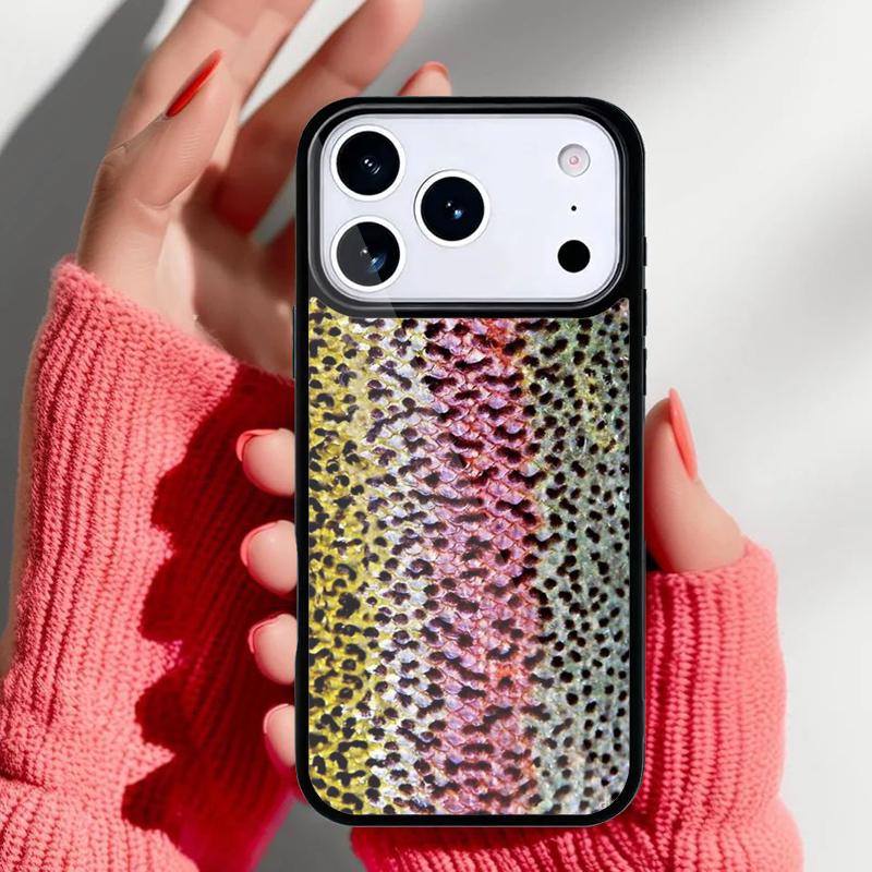 Rainbow Trout Fishing Skin Phone Case for iPhone 17 Air 16e 15 14 13 Pro Max Back Cover for 12 11 Pro Coque