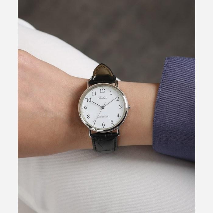 [Citizen Q&Q] Аналоговые часы Водонепроницаемые Кожаный ремешок Q996-304 Мужские Белый Черный