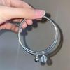 Fu Character Double Ring Bracelet With Bell Ins Style Good Luck Korean Style Bangle For Women Girls Charm Jewelry Gift