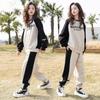 Autumn Spring Girl Cloth Letters Sweatshirt Hooded T-shirt TOP and Bottom Ankle-tied Pant Teens Child Set 8 9 10 11 12 Year