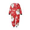 Christmas Print Family Matching Hooded Long Sleeved Zippered Jumpsuit Set