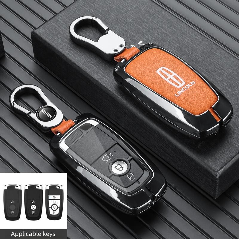 Alloy Car Key Cover Case for Lincoln Continental MKC MKZ MKX Navigator Z Nautilus Aviator Corsair 2017 2018 2019 2022 Keychain bso9