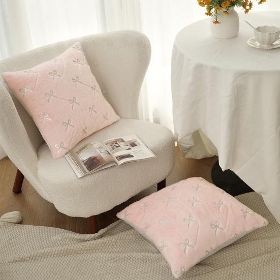 Наволочка декоративная с узором бантика, скрытой молнией, устойчивая к сминанию, на подушку для спальни, гостиной, дивана, домашний декор