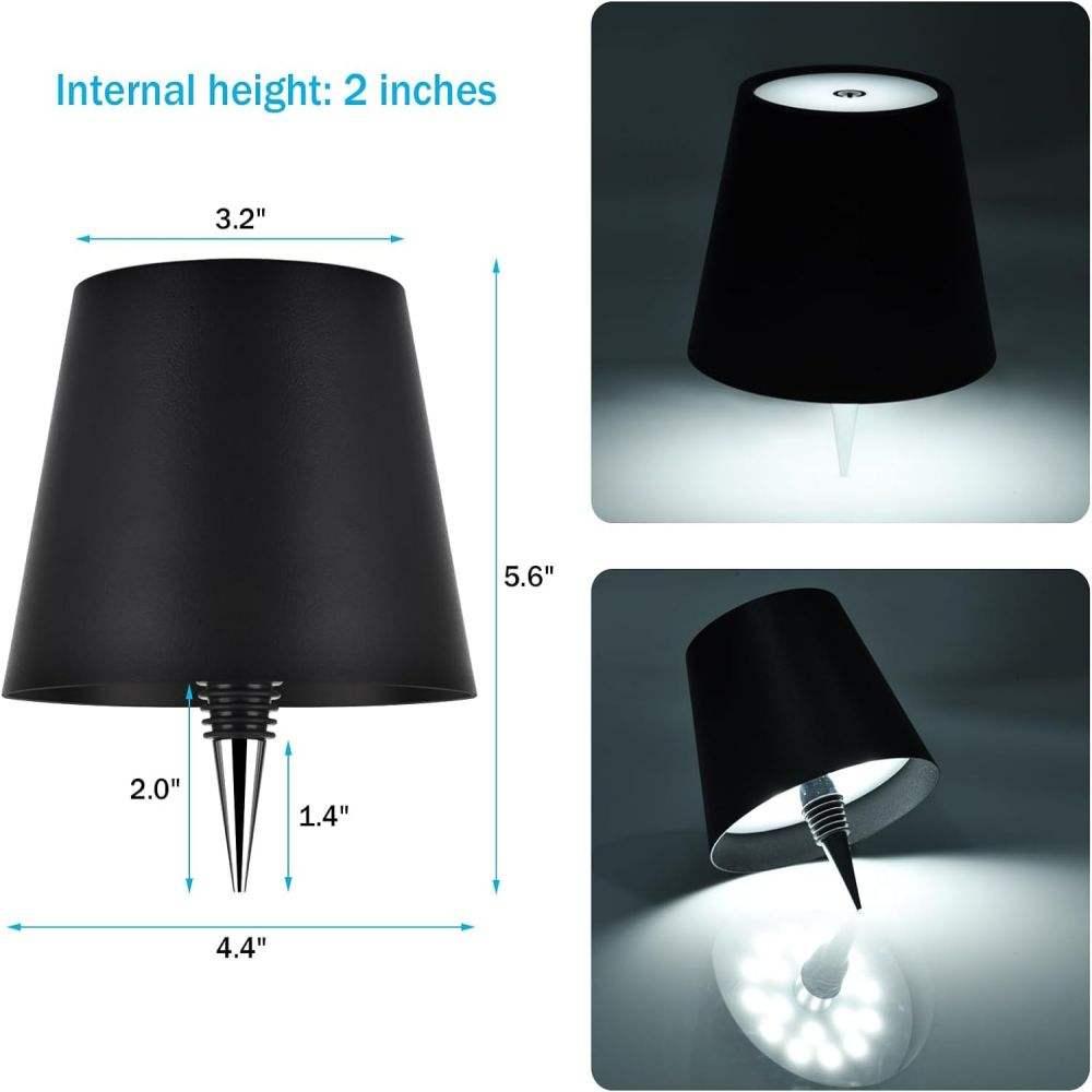 Беспроводная светодиодная лампа в форме бутылки вина, перезаряжаемые вазы, светодиодная лампа с затемнением, лампа в форме гриба, сенсорное управление, настольная лампа, декоративный ночник