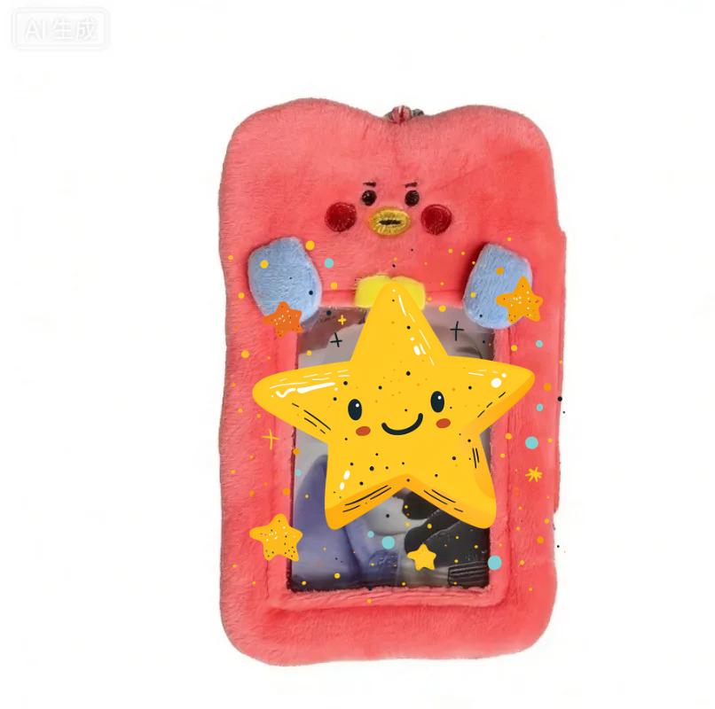 Kpop Bt21 Tata Cooky Chimmy Koya Mang Rj Shooky Idol Peripherals Support Stick Lampshade Korean Star Idol Photo Card Holder