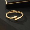 Fashion Commuter Festival Gifts Simple Personality Fashion Waterdrop Bracelet Ring Metal Jewelry Set 2pcs Temperament Set Women