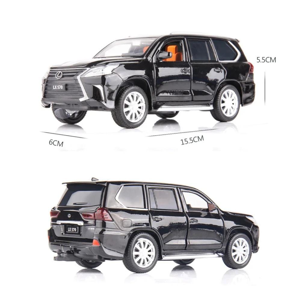 1/32 Lexus LX570 внедорожник литой автомобиль модель игрушечные машинки с инерционным механизмом со звуком и светом коллекция детские подарки