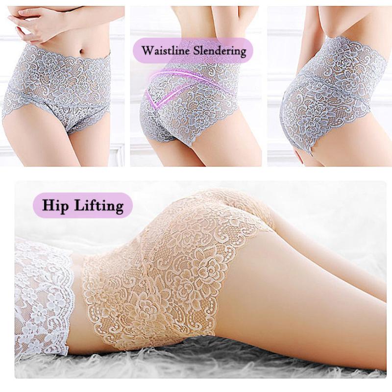 Women Lace High Waist Brief Panties Thong High Waist Knicker Underwear Sexy Lingerie Lace Panties