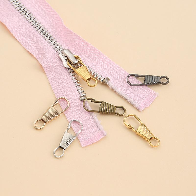 10 шт. Съемный металлический подвес для головки молнии, Запасная часть для молнии багажа/кошелька, Универсальный аксессуар для ремонта молнии