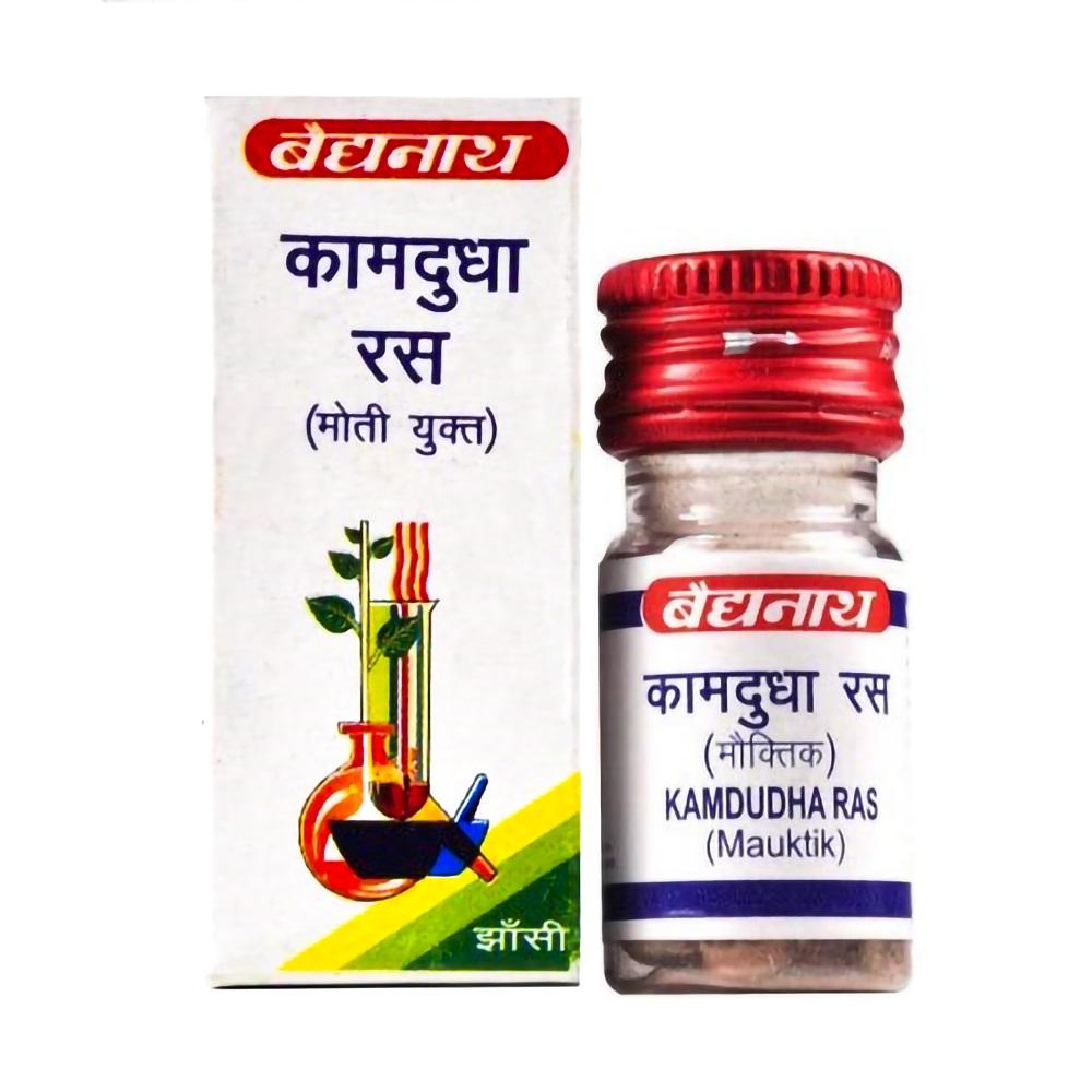 Камдудха Рас (Моти Юкта) (50 таб), Kamdudha Ras (Moti Yukta), Baidyanath