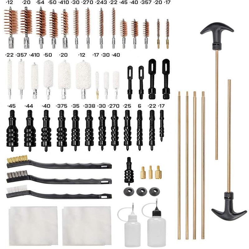Universal Portable Gun Cleaning Tool Kit Gun Cleaning Weapon Brass Bar Cotton Brush Bristle Brush Cleaning Cloth Maintenance Kit