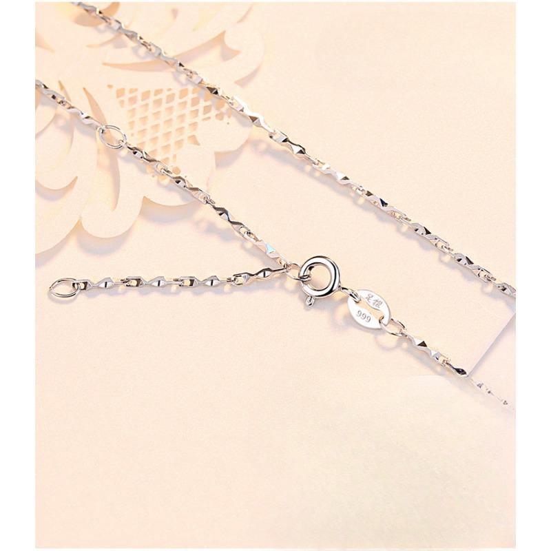 S999 чистое серебро без подвесок, подходящая цепочка, женская простая модная универсальная цепочка на ключицу, универсальное ожерелье-чокер ручной работы