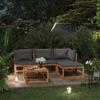 5 Piece Garden Lounge Set with Cushions Solid Acacia Wood