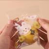 50/100 Pcs Cartoon Pattern Plastic Self-Adhesive Candy Bags Cookie Donut Bread Pastry Bag Food Packaging Resealable Gift Bag
